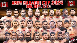 LIVE  Abby Kabaddi Cup 2024  Canada Kabaddi [upl. by Eldnik]