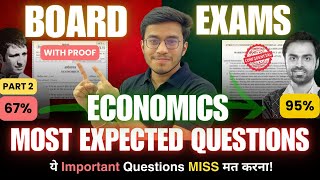 Most Expected Questionswith Proof in Class 12 Economics Board Exam 2024 Important Topics and Tips [upl. by Gignac]