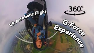 Pulling 5G with glider  Awesome Reaction  Firsttime Aerobatic Experience  360° Cockpit View [upl. by Knowles525]