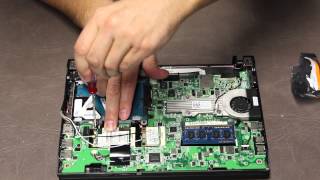 Dell Latitude 2120 Laptop disassemble  replace WWAN card [upl. by Nomled934]