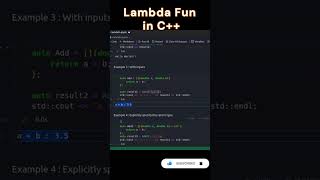 C  Tips Lambda Functions in C cpp coding shorts [upl. by Nylrebmik59]