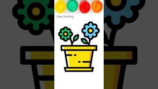 Drawing Flowering plant floweringplant shorts viral viral videos [upl. by Ahselak]