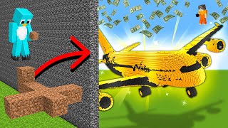 I Cheated with MILLIONAIRE in a Airplane Build Battle in Minecraft [upl. by Christal602]