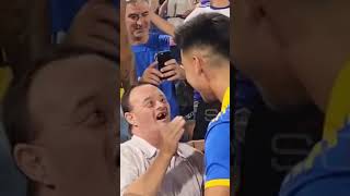 ESTO ES FÚTBOL ❤️ Muy lindo gesto de Pol Fernández sorprende a un hincha de Boca 💙💛💙 [upl. by Nemra783]