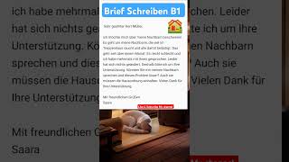 GERMAN B1 Exam Brief schreiben deutsch shorts [upl. by Hcelemile667]