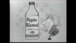 Animated PeptoBismol Commercial 1956  Remastered [upl. by Azil]