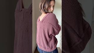 Merlot ribbed textured long sleeve top [upl. by Tabbi]