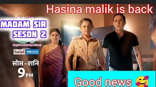 madam sir season 2  new promo  madam sar season 2 kab aayegaconfirm date madamsir [upl. by Sorips]