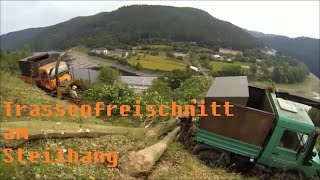 Trassenfreischnitt am Steilhang  380kV  Hochspannung  Pumpspeicherkraftwerk Hohenwarte [upl. by Tnahs]