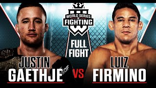 Full Fight  Justin Gaethje vs Luiz Firmino Lightweight Title Bout  WSOF 34 2016 [upl. by Brucie]