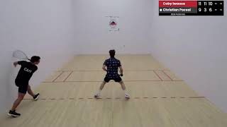 Mens Open QF Coby Iwaasa vs Christian Pocsai  2024 Racquetball Canadian Championships [upl. by Anastasio174]