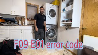 Whirlpool washer f09 e01 error code  how to fix whirlpool washer not draining WFW87HEDCO [upl. by Artenehs]