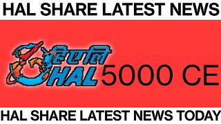 HAL 5000 CE Top News and Updates This Week Hal Share latest news  Hal Target Hal Share Wednesday [upl. by Goober]