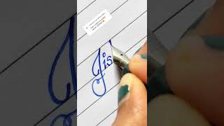 Writing a Beautiful Name Jishnu 🌸  Italic Script Calligraphy slant Handwriting Calligraphy [upl. by Colt]