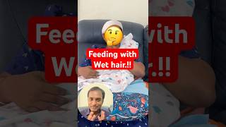 Does feeding with wet hair causes cold in babies 👶🏻 mythbusters newbornbaby [upl. by Nosnorb224]