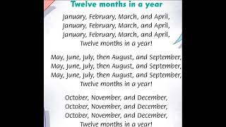 Twelve months in a year [upl. by Adis]