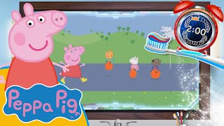 New Peppa Pig Muddy Puddle Race 2 Minute Toothbrush timer [upl. by Shakti]