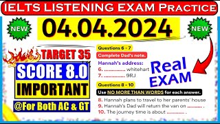 IELTS LISTENING PRACTICE TEST 2024 WITH ANSWERS  04042024 [upl. by Armillas]