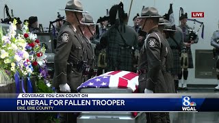 Pall bearers carry in fallen Pennsylvania State trooper [upl. by Rand]