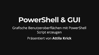 Wie kann ich mit PowerShell eine grafische Benutzeroberfläche erstellen [upl. by Akcimehs]