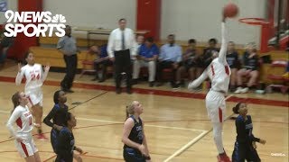 Impressive high school girls basketball dunk [upl. by Leakim687]