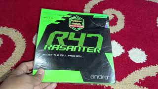 Unboxing Karet Tenis Meja Andro Rasanter R47 Warna Ungu [upl. by Ycrep]