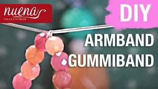 Armband auf Gummiband mit Anhänger selber machen  DIY Tutorial  NUENA HAMBURG [upl. by Sarson369]