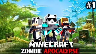 ZOMBIE APOCALYPSE Minecraft Movie  Ep1 [upl. by Ebbie976]