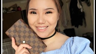 Louis Vuitton Sarah Wallet UNBOXINGREVIEW and OVERVIEW [upl. by Dove]