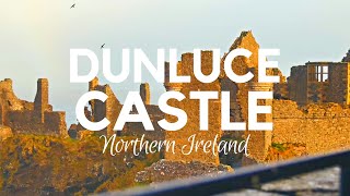 DUNLUCE CASTLE Medieval Castle on Cliffs Castles in Northern IrelandAntrim Coast Causeway Route [upl. by Alexia516]