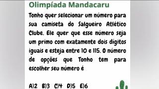 Olimpíada Mandacaru Tonho quer selecionar um número para sua camiseta do Salgueiro Atlético Clube… [upl. by Nahtaneoj615]