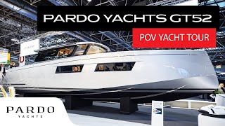 POV Yacht Tour of the innovative Pardo GT 52 at Dusseldorf Boat Show 2024  4K amp 60FPS [upl. by Juliet]