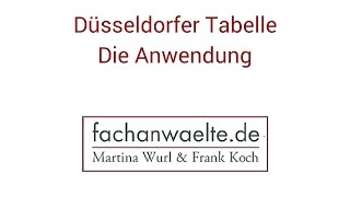 Düsseldorfer Tabelle  Die Anwendung [upl. by Jasik235]