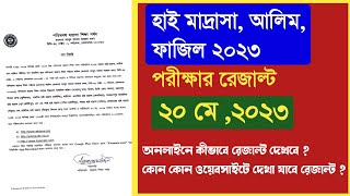 মাদ্রাসার রেজাল্ট ২০২৩  high madrasah Alim fazil result 2023 date [upl. by Amak]