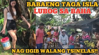 BABAENG TAGA ISLA NOWA LUBOG SA BAHA NAG IIGIB WALANG TSINELAS NANINIRAHAN SA TABI NG KALSADA [upl. by Loeb]