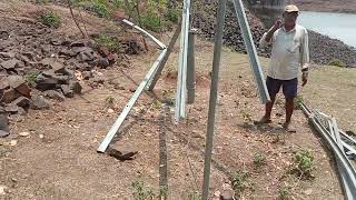 SOLAR panel Damage चक्री वादळाचा वाइट परीणाम शेतातील सोलर पॅनल चे सगळे नुकसान झाले part1 [upl. by Schilit]