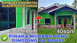 2 Bedroom 20x22FT METAL CLADDING ANG PINAKA MURANG PANG DINGDING SA BAHAY  HALF CEMENT 40SQM [upl. by Yelehsa]