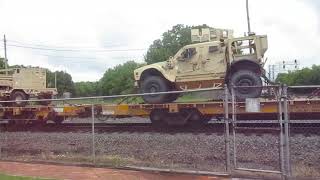 5292024 Canadian Pacific eastbound military train in Marion Ohio [upl. by Birecree]