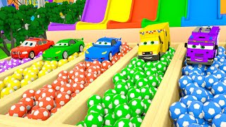 Wheel on the bus songs  Baby Car Ball  Nursery Rhymes  Wheel Craft City [upl. by Anilra321]