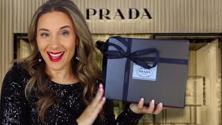 PRADA UNBOXING 🖤 NEW HOLIDAY BAG ✨ VLOGMAS DAY 1 🎄 [upl. by Netsirk74]