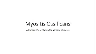 Myositis Ossificans  Orthopedics for Medical Students [upl. by Humo]