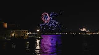 Con un “drone show” Aperol rende omaggio a Venezia alla Festa del Redentore [upl. by Dolph]