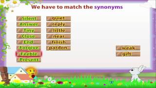 Learn Grade 3  English Grammar  Synonyms [upl. by Adnocahs225]