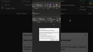 Outlook Tutorial  Recall Email [upl. by Ennovahc]