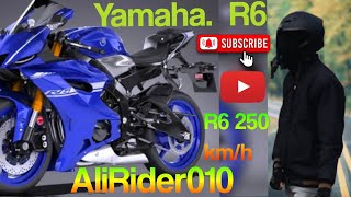 Yamaha R6 top speed  r6 250 kmh  Yamaha R6AliRider010 [upl. by Arrac64]