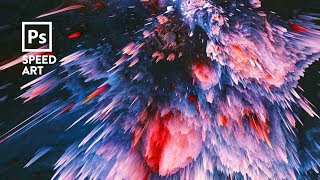 Abstract Galaxy Poster  Speed Art  Photoshop [upl. by Goldie]