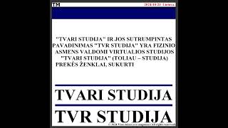 Tvari Studija TVR STUDIJA Portfolio [upl. by Ginny]