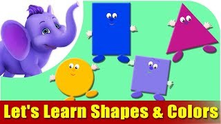 Lets Learn Shapes amp Colors  Preschool Learning [upl. by Cornelia]