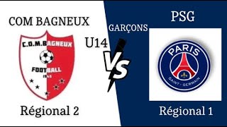 ⚪️COM BAGNEUX VS 🔵PARIS SAINT GERMAIN U14M [upl. by Jard242]