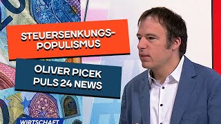 Populistische Steuersenkungen schwächen den Sozialstaat Oliver Picek bei PULS 24 News [upl. by Vrablik]